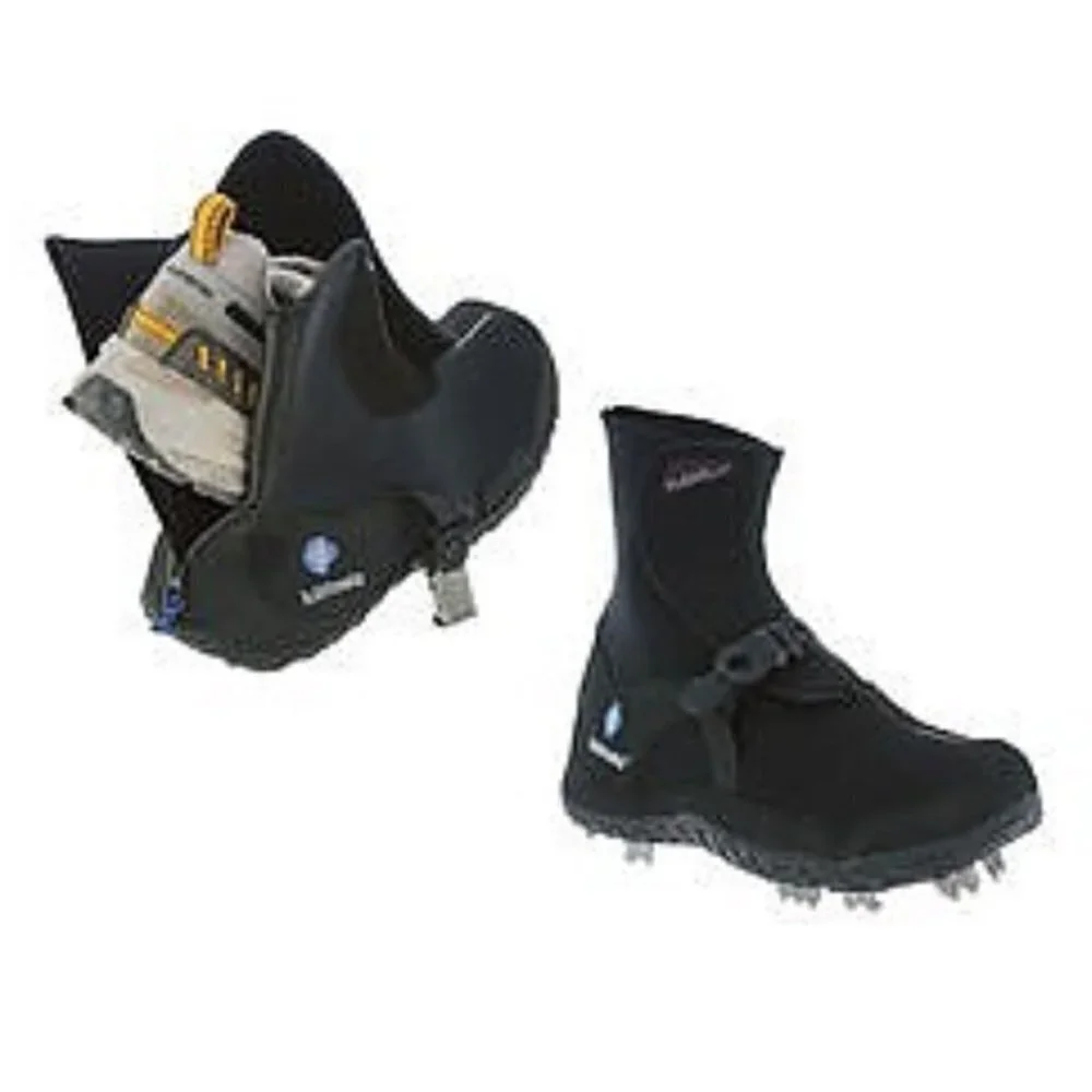 NEW Kahtoola Black Neoprene & Steel Cleat FLIGHT Boots Size XXS (Women's 5-6.5)